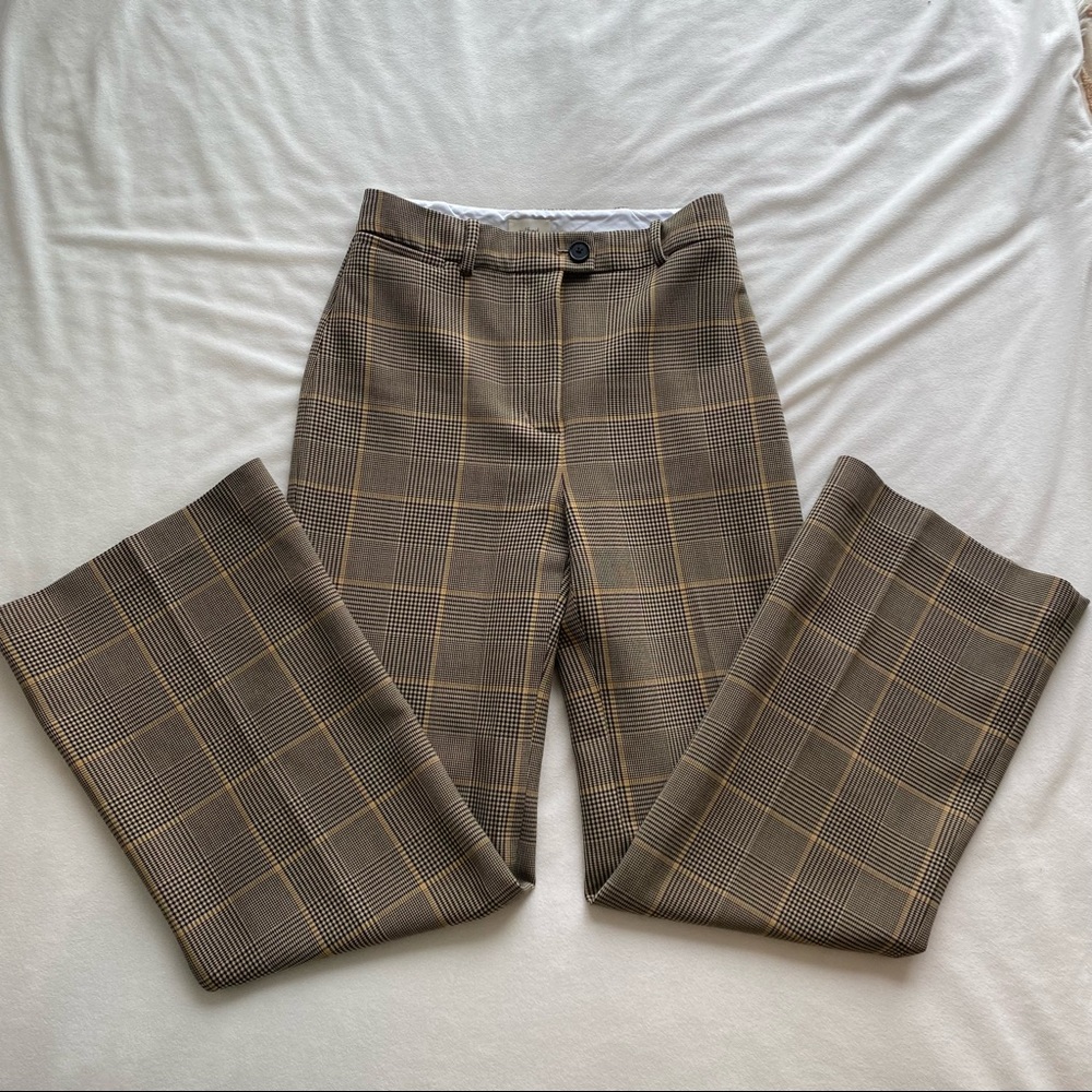Wilfred Brown Plaid Trousers